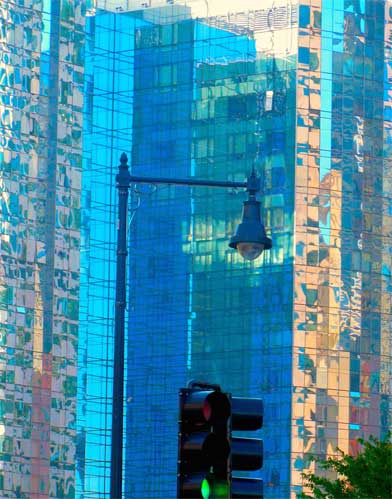Lamp-light on the Kennedy Greenway