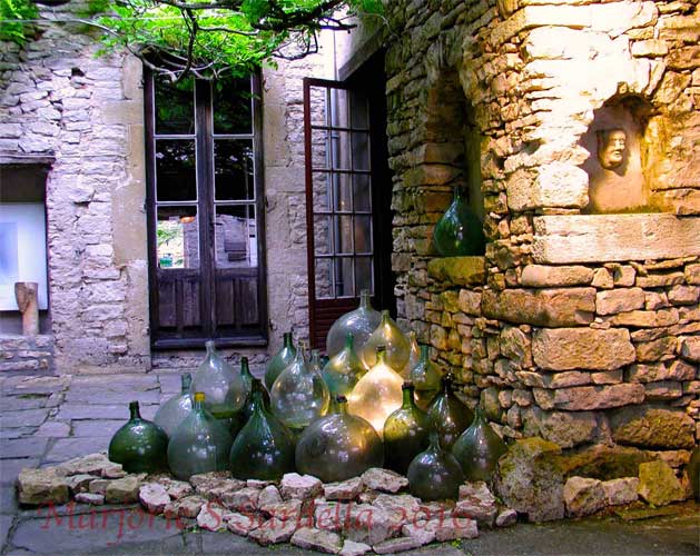Antique Hand-blown Wine Jugs ~ V�zelay, France