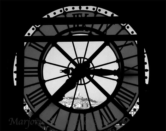 Sacr� Coeur Basilica Through Orsay Clock,paris